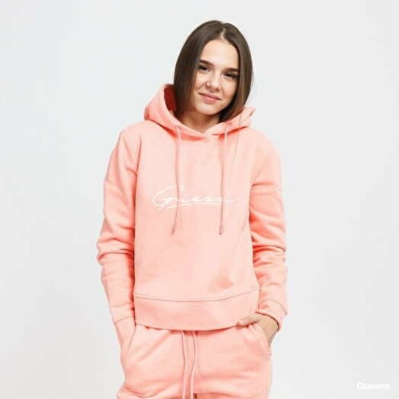 NWOT Sweatshirt GUESS Set Front Logo Hoodie and joggers pants Sz XS - Picture 3 of 11